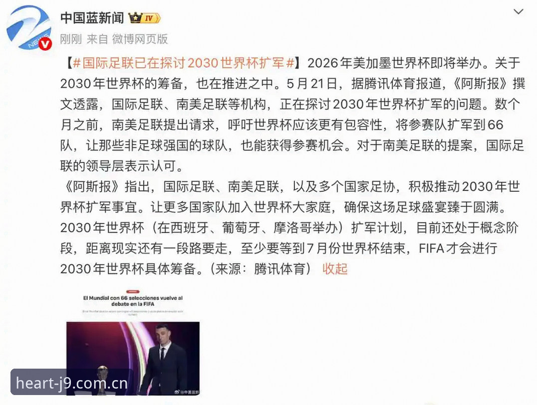 九游会j9官方入口 2030世界杯扩军至66队深度解析:从全球包容性看中国足球的新机遇
